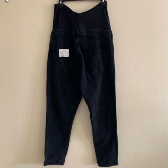 Topshop Over the Bump Mom Jeans 10 Black - Picture 3 of 8